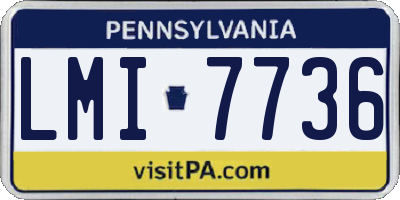 PA license plate LMI7736