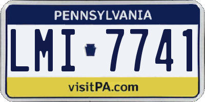PA license plate LMI7741
