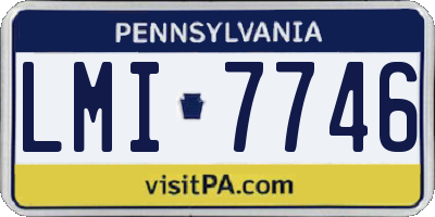 PA license plate LMI7746