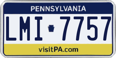 PA license plate LMI7757