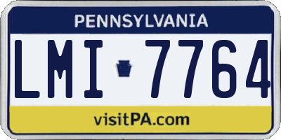 PA license plate LMI7764