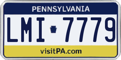 PA license plate LMI7779