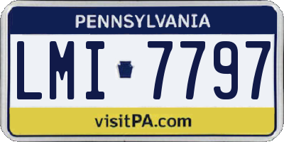 PA license plate LMI7797