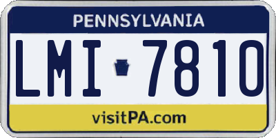 PA license plate LMI7810