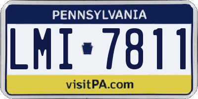 PA license plate LMI7811