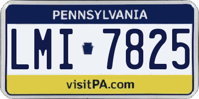 PA license plate LMI7825