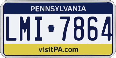PA license plate LMI7864