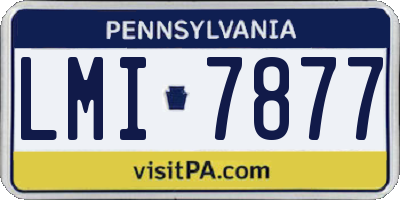 PA license plate LMI7877