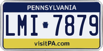 PA license plate LMI7879