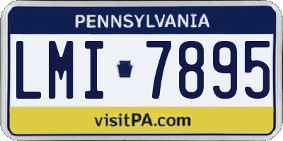 PA license plate LMI7895