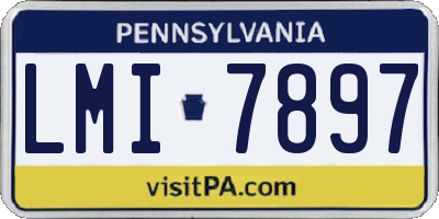 PA license plate LMI7897