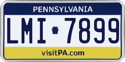 PA license plate LMI7899