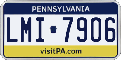 PA license plate LMI7906