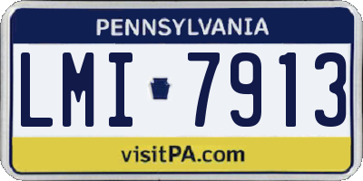 PA license plate LMI7913