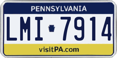 PA license plate LMI7914