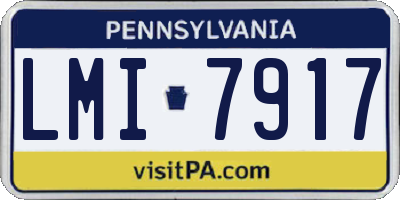 PA license plate LMI7917