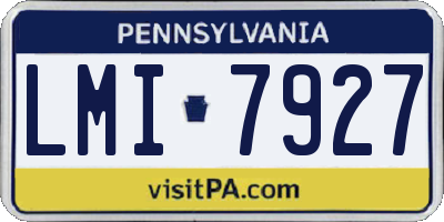 PA license plate LMI7927