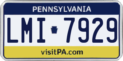 PA license plate LMI7929