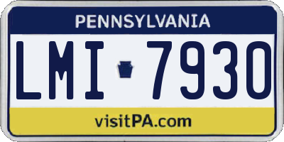 PA license plate LMI7930
