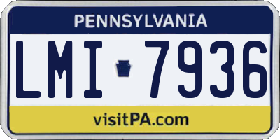 PA license plate LMI7936