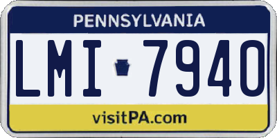 PA license plate LMI7940