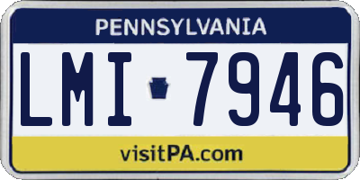 PA license plate LMI7946