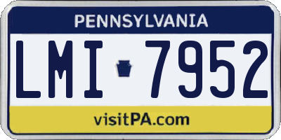 PA license plate LMI7952