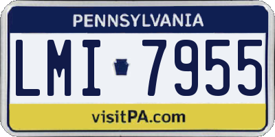 PA license plate LMI7955