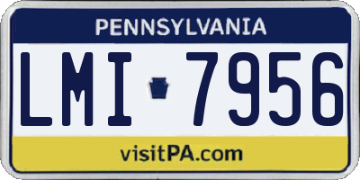 PA license plate LMI7956