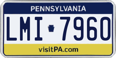 PA license plate LMI7960
