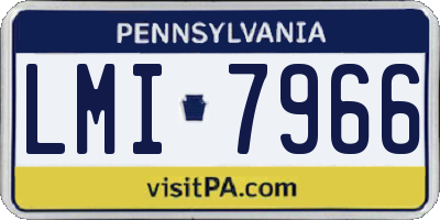 PA license plate LMI7966