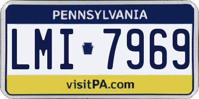 PA license plate LMI7969