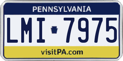 PA license plate LMI7975