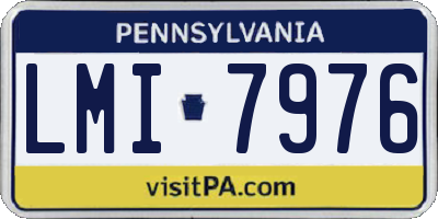 PA license plate LMI7976