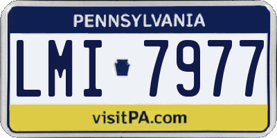PA license plate LMI7977