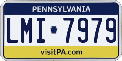 PA license plate LMI7979
