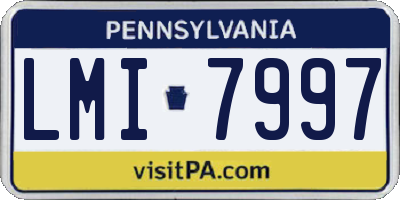 PA license plate LMI7997