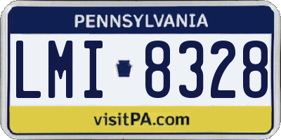 PA license plate LMI8328