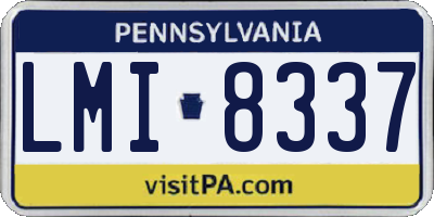 PA license plate LMI8337