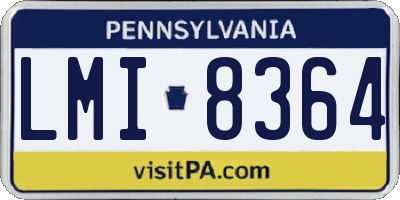 PA license plate LMI8364