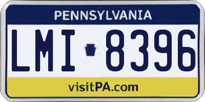 PA license plate LMI8396