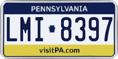 PA license plate LMI8397