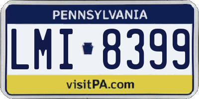 PA license plate LMI8399