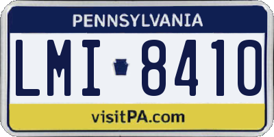 PA license plate LMI8410