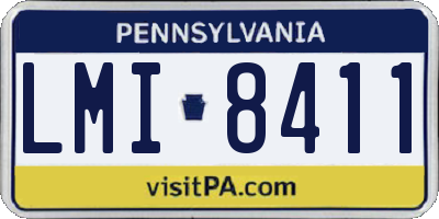 PA license plate LMI8411
