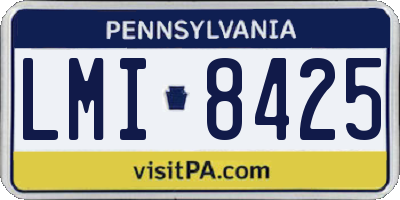 PA license plate LMI8425