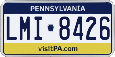 PA license plate LMI8426