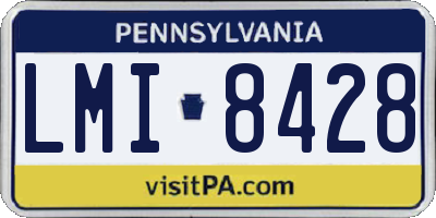 PA license plate LMI8428