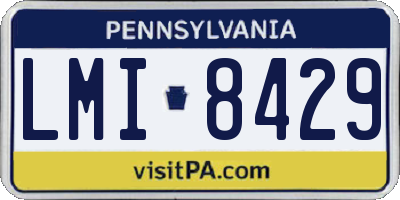 PA license plate LMI8429