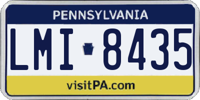 PA license plate LMI8435